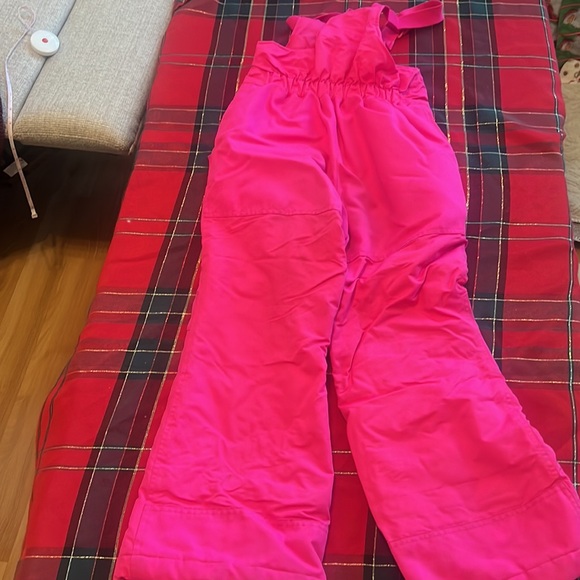 Faded Glory Bib snowpants snowsuit Pink size M 7/8 - Picture 13 of 15
